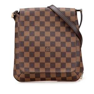 LOUIS VUITTON Brown Damier Leather Shoulder Bag